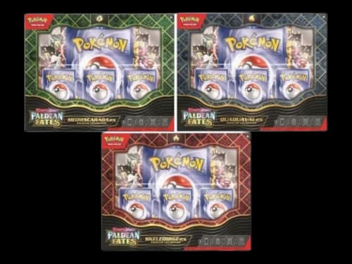 2024 Pokémon TCG Scarlet & Violet Paldean Fates Meowscarada ex/Quaquaval ex/Skeledirge ex Premium Collection 3x Lot