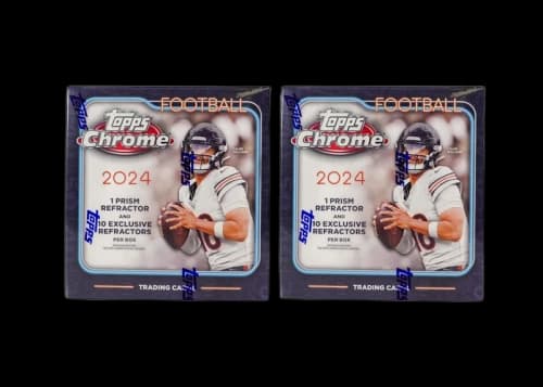 2024 Topps Chrome Football Mega Box 2x Lot