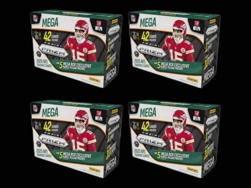 2025 Panini Prizm NFL Mega Box (Purple Pulsar Prizms) 4x Lot