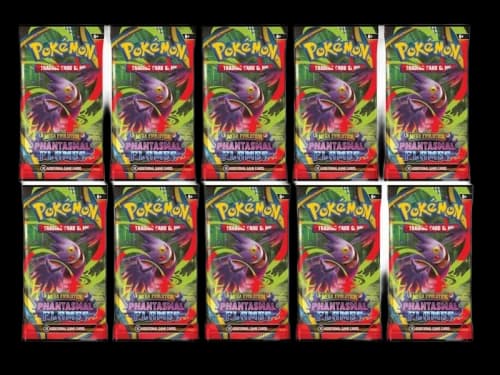 2025 Pokémon Mega Evolution Phantasmal Flames Mega Gengar Booster Pack 10x Lot