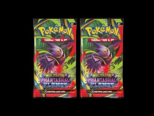 2025 Pokémon Mega Evolution Phantasmal Flames Mega Gengar Booster Pack 2x Lot