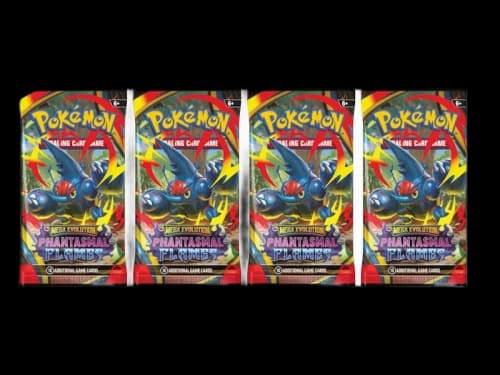 2025 Pokémon Mega Evolution Phantasmal Flames Mega Heracross Booster Pack 4x Lot