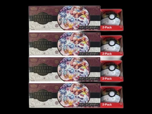 2025 Pokémon Scarlet & Violet Holiday Calendar + Pokeball Costco Bundle (Pokeball Color May Vary) 4x Lot