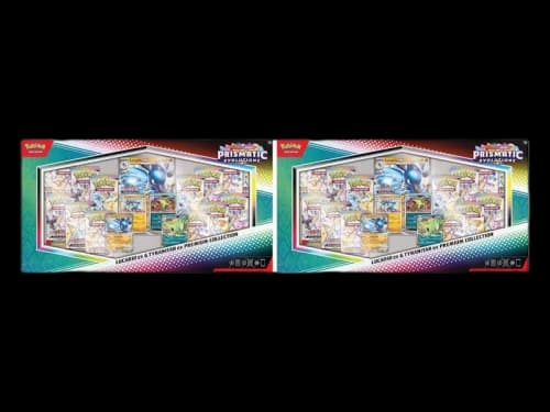 2025 Pokémon Scarlet & Violet Prismatic Evolutions Lucario ex & Tyranitar ex Premium Collection (Sam's Club Exclusive) 2x Lot