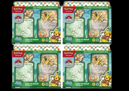 2025 Pokemon World Champion Deck Anaheim Liao Fu Guan Gholdengo Box 4x Lot