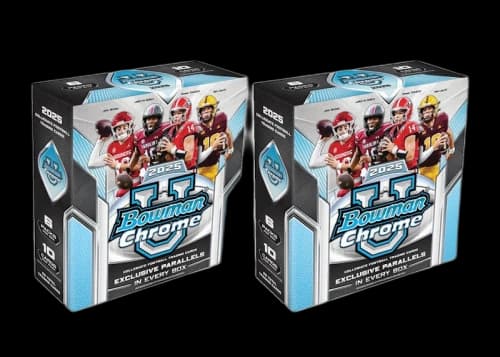2025 Topps Bowman University Chrome Football Mega Box 2x Lot