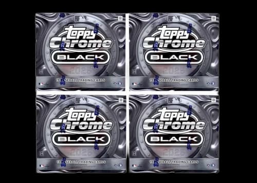 2025 Topps Chrome Black Baseball Hobby Box 4x Lot