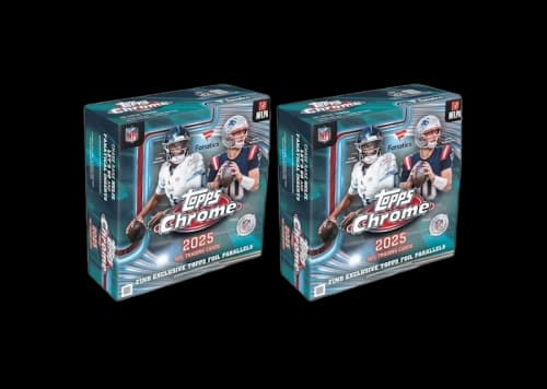 2025 Topps Chrome Football Fanatics Exclusive Mega Box 2x Lot