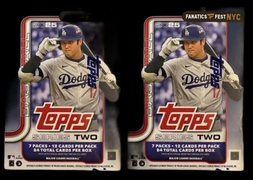 2025 Topps Series 2 Baseball Fanatics Fest NYC Edition Blaster Box 2x Lot