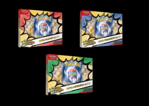 2026 Pokémon Mega Evolution Ascended Heroes Mega Emboar, Mega Feraligatr, Mega Meganium Ex Box Set