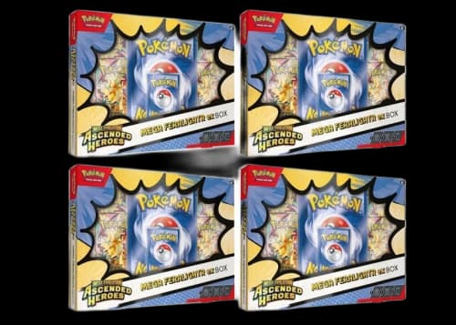 2026 Pokemon Mega Evolution Ascended Heroes Mega Feraligatr ex Box 4x Lot