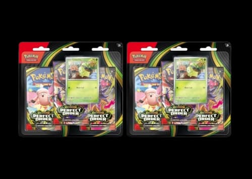 2026 Pokémon Mega Evolution Perfect Order Chikorita Blister Pack 2x Lot
