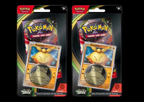 2026 Pokémon Mega Evolution Perfect Order Makuhita Premium Checklane Pack 2x Lot
