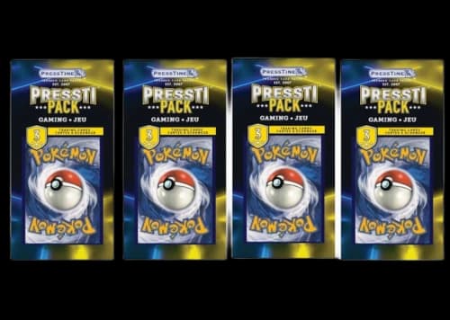 2026 Presstine Pokémon Presstipack 3-Cards Pack Mystery Bag (English) 4x Packs