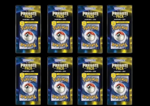2026 Presstine Pokémon Presstipack 3-Cards Pack Mystery Bag (English) 8x Packs
