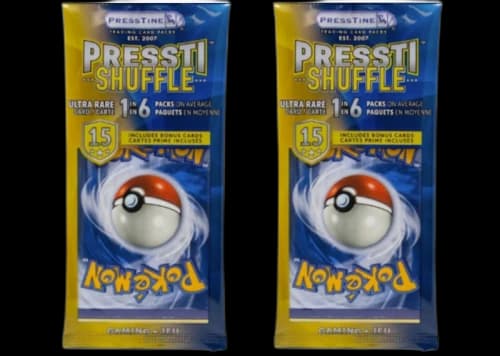 2026 Presstine Pokémon PresstiShuffle 15-Cards Pack Mystery Bag (English) 2x Packs