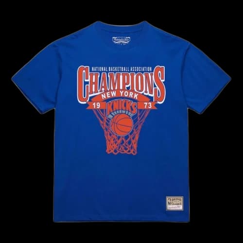 Mitchell & Ness New York Knicks Retro Brush T-Shirt 'Blue'