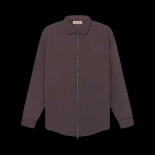 Fear of God Essentials Filled Nylon Shirt Jacket 'Plum'