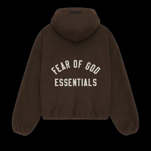 Fear of God Essentials Women's Brushed Hooded Bomber Brown