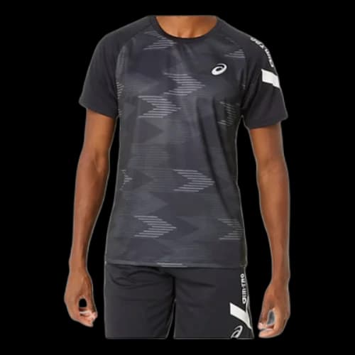 ASICS A-I-M Dry Graphic Short Sleeve Shirt 'Performance Black'