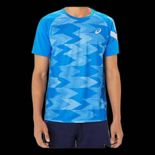 ASICS A-I-M Dry Graphic Short Sleeve Shirt 'Electric Blue'