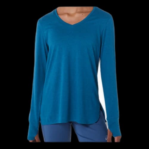 ASICS Long Sleeve Heather Top 'Deep Sea Teal Heather' (Women's)