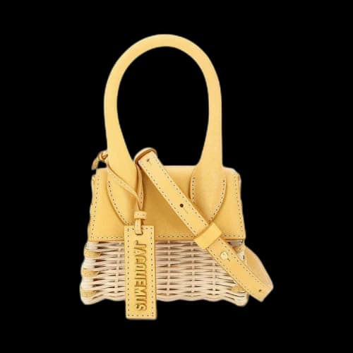 Jacquemus Le Chiquito Wicker Top Handle Bag 'Yellow'