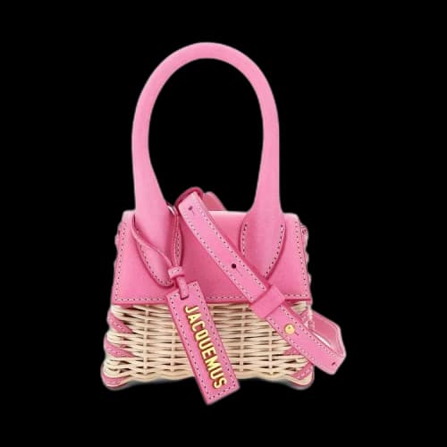 Jacquemus Le Chiquito Wicker Top Handle Bag 'Pink'