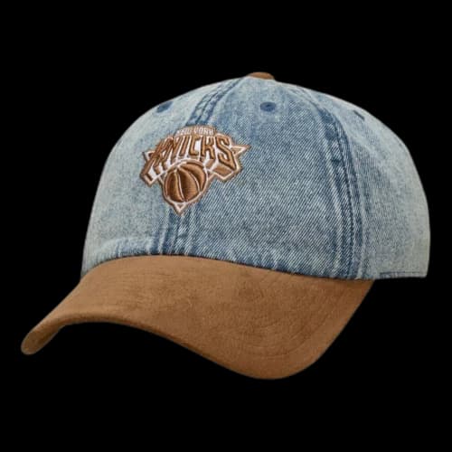 Mitchell & Ness New York Knicks Strapback Adjustable Hat 'Denim Brown'