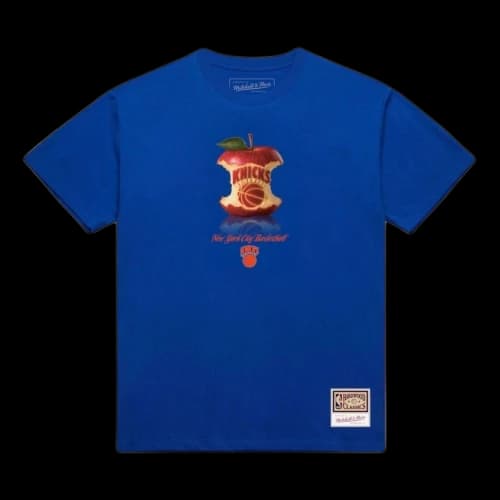 Mitchell & Ness New York Knicks Court Apple T-Shirt 'Blue'