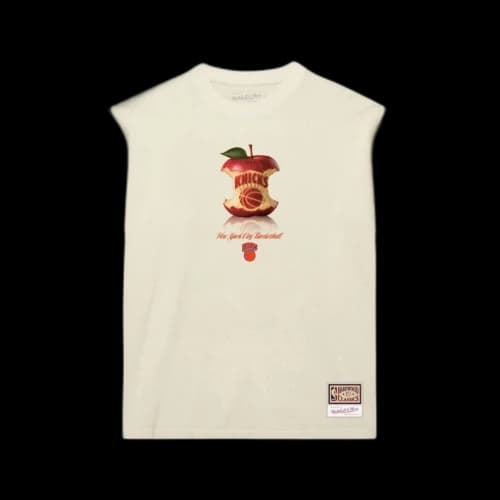 Mitchell & Ness New York Knicks Court Apple T-Shirt 'Cream'