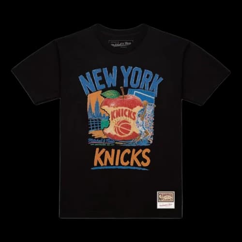 Mitchell & Ness New York Knicks Concrete Apple T-Shirt 'Black'