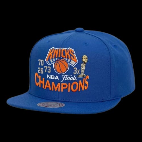 Mitchell & Ness New York Knicks Three-Time NBA Finals Champions Trophy OG Snapback Hat 'Blue'