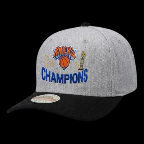 Mitchell & Ness New York Knicks Three-Time NBA Finals Champions Trophy Stretch Snapback Hat 'Gray'