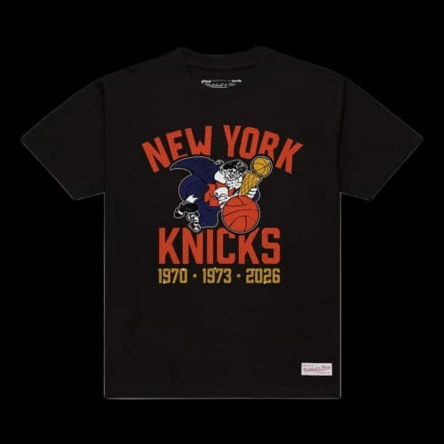 Mitchell & Ness New York Knicks Three-Time NBA Finals Champions Knickerbocker T-Shirt 'Black'