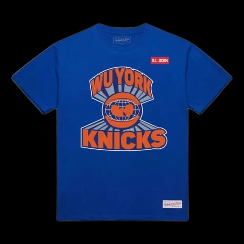 Mitchell & Ness x Wu-Tang New York Knicks Wu York T-Shirt 'Blue'