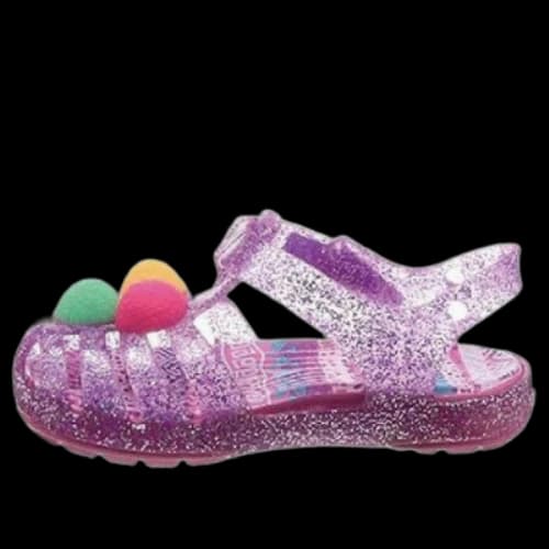 (GS) Crocs Isabella Glitter Flat Sandals 'Purple Pink'