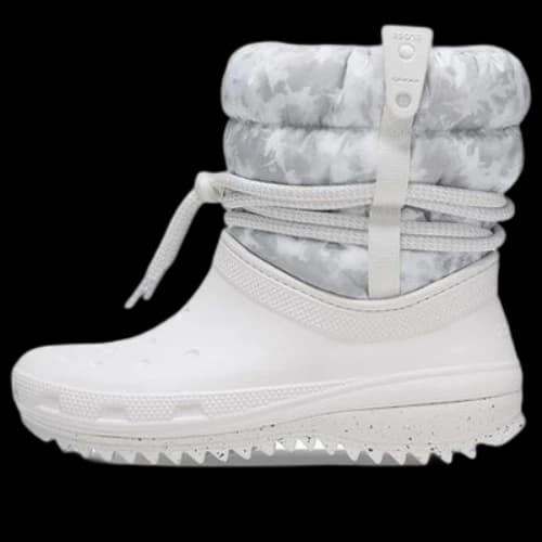 Crocs Classic Neo Puff Luxe Boots 'White Grey' (Women's)