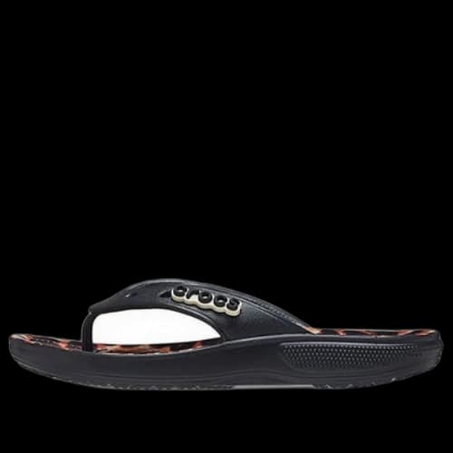 Crocs Classic animal Flip-Flops Unisex Leopard print 'Black Leopard'
