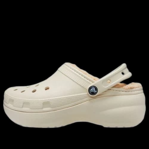 Crocs Classic Platform Lined Clog 'Bone' (Women's)