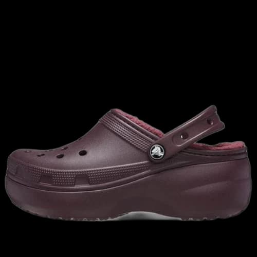 Crocs Classic Platform Lined Clogs 'Dark Cherry' (Women's)