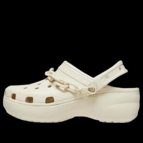Crocs Classic Platform Chain Clogs 'Bone' (Women's)