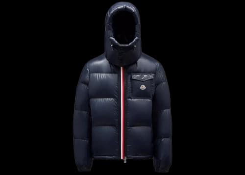 Moncler Montbeliard Short Down Jacket Navy Blue