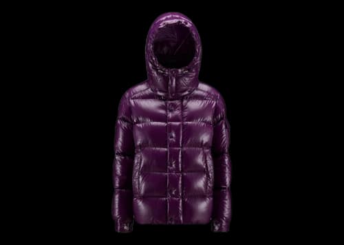 Moncler Women's Maya 70th Anniversary Special Edition Short Down Jacket Grape Violet