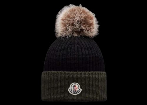 Moncler Pom Pom Beanie Black