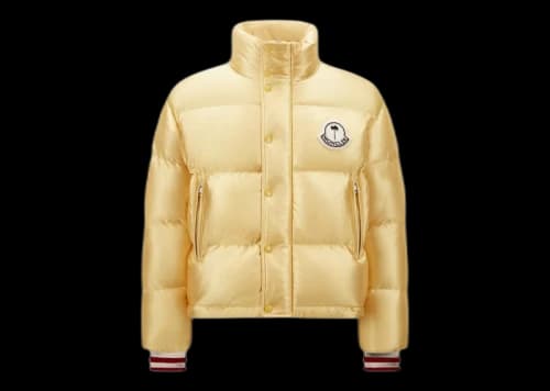 Moncler x Palm Angels Keon Short Down Jacket Golden Yellow
