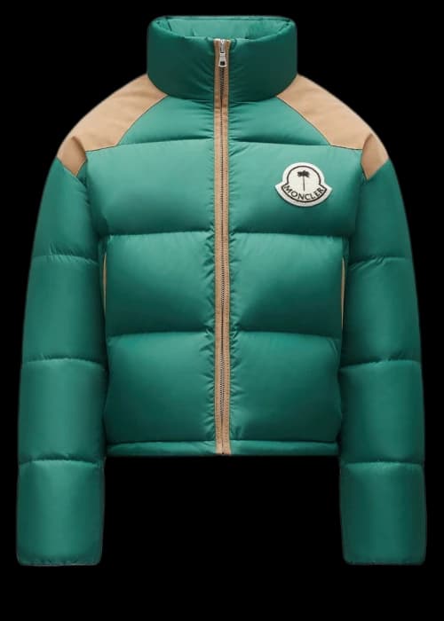 Moncler x Palm Angels Kelsey Short Down Jacket Forest Green