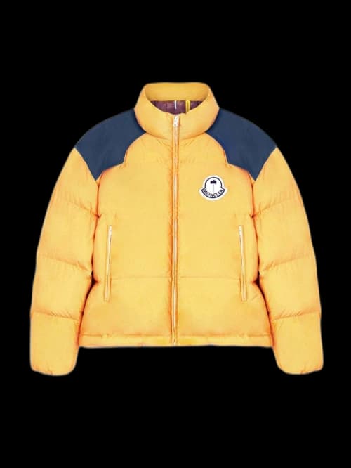 Moncler x Palm Angels Nevis Short Down Jacket Yellow/Blue
