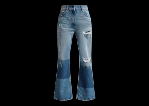 Moncler x Palm Angels Star Intarsia Jeans Ocean Blue