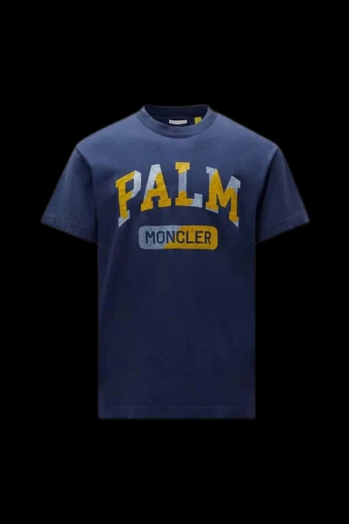 Moncler x Palm Angels Logo T-Shirt Navy Blue
